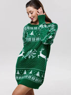 Anita Knit Dress - Christmas Knit Long Sleeve Dress for Stylish Holiday Cheer