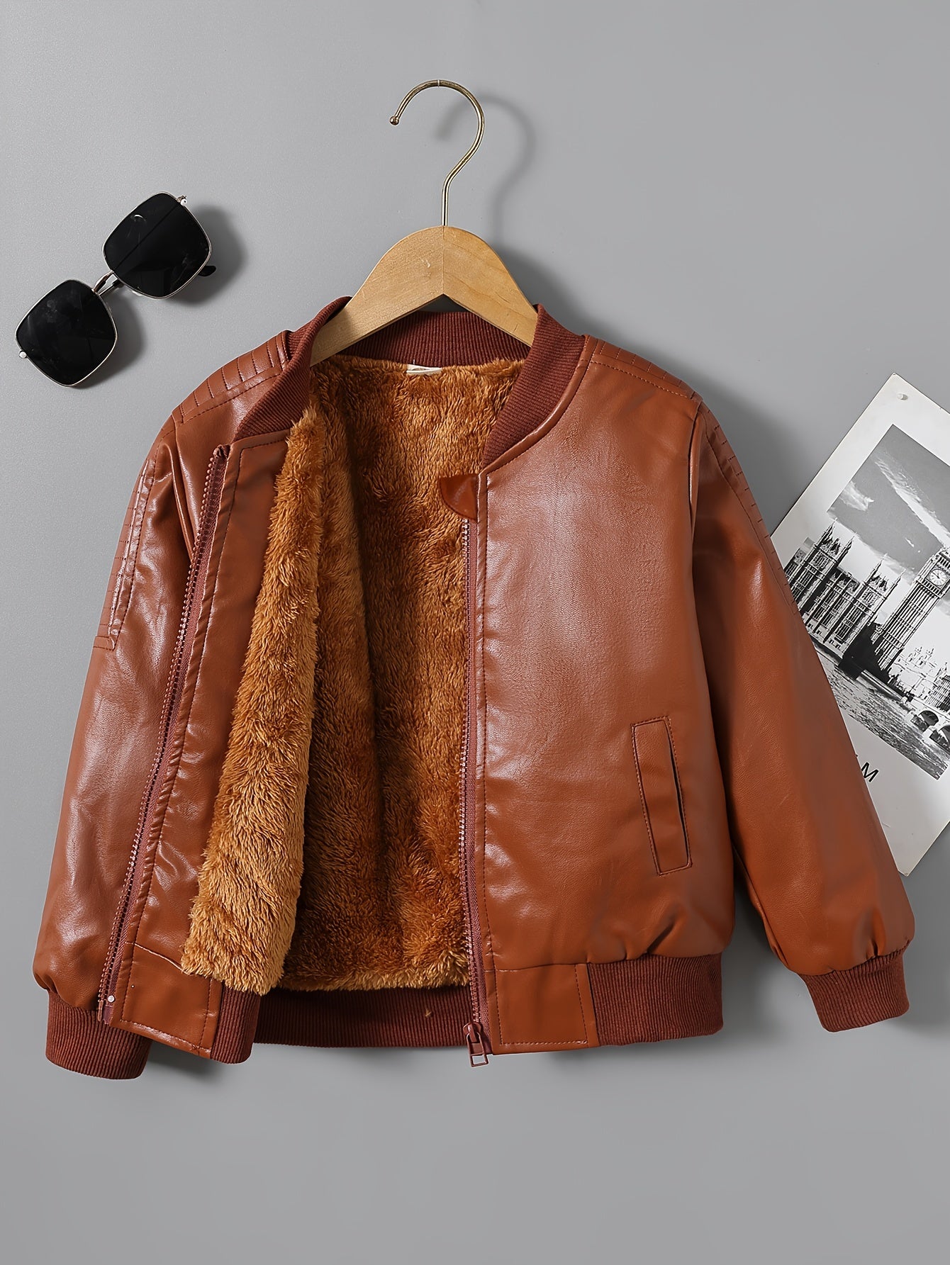 2025 Autumn Winter New Boys' -Lined Zip-Up Jacket Main image