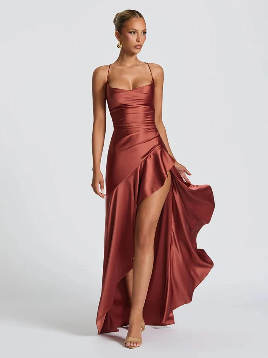 Bethany Backless Ruffles Irregular Dress Summer