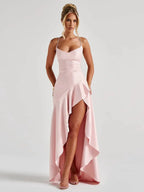 Bethany Backless Ruffles Irregular Dress Summer
