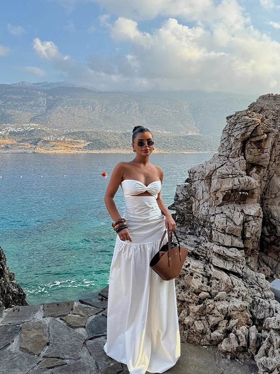 Donna Hollow Out Cinched Elegant Dress Main image