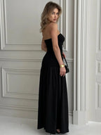 Donna Hollow Out Cinched Elegant Dress