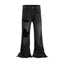 DARK PATCHWORK FLARE DENIM