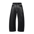 NOIR FLORAL RHINESTONE DENIM