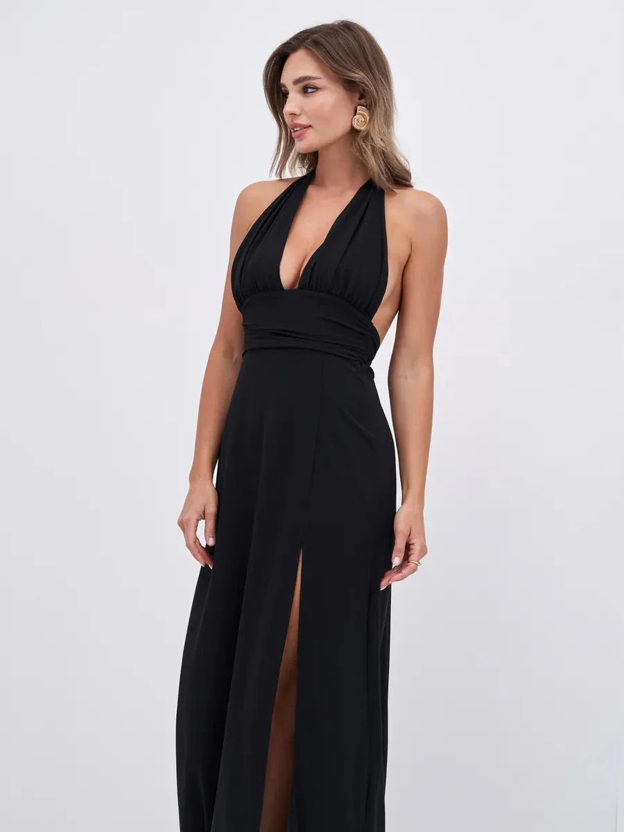 Fredrick Halterneck V-Neck Dress