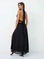 Fredrick Halterneck V-Neck Dress
