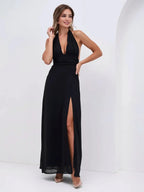 Fredrick Halterneck V-Neck Dress
