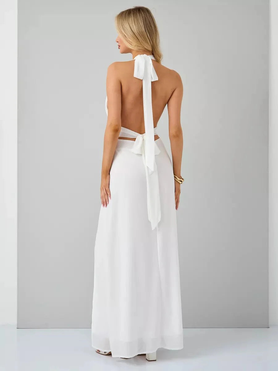 Fredrick Halterneck V-Neck Dress