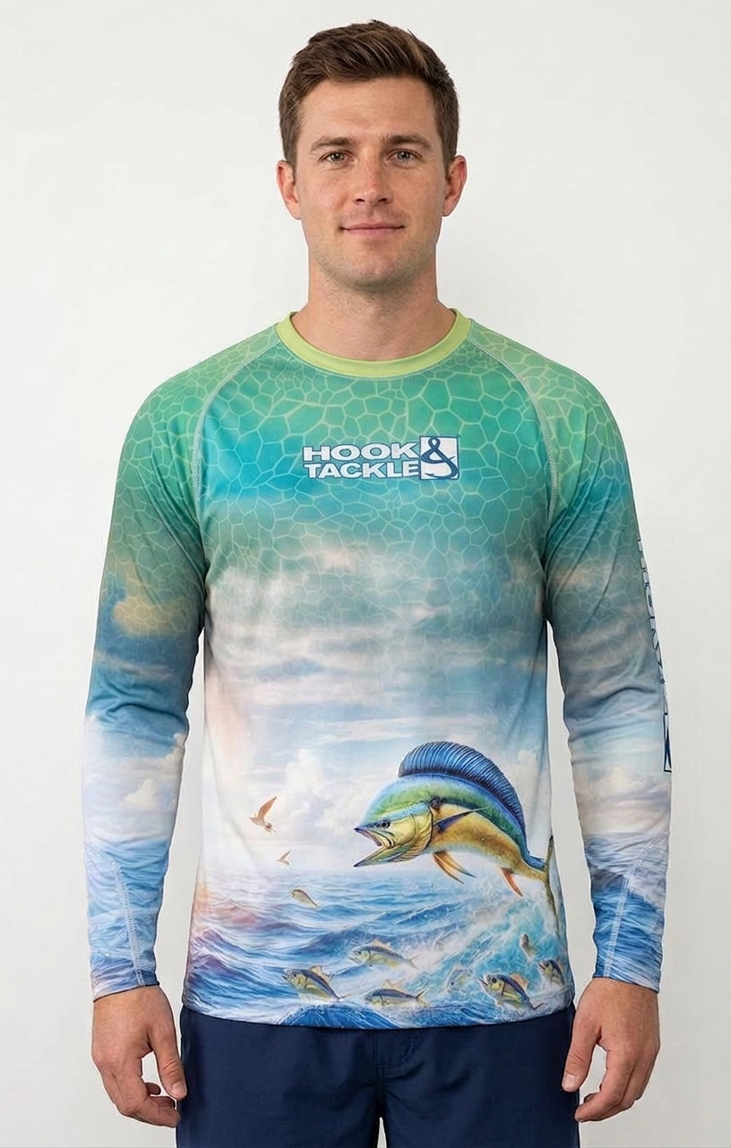 Men's Bull Dolphin L/S UV Fishing Shirt Secondary image