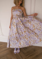 Anastelle Strapless Jacquard Dress