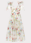 Margaret Floral Midi Dress White