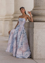Nessa Metallic Dress - Blue