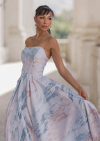 Nessa Metallic Dress - Blue