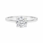 Sterling Silver 4 Prong 7MM 1.2CT Round Moissanite Ring
