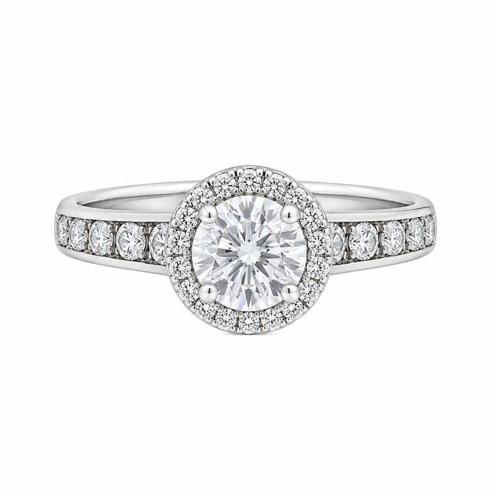 Sterling Silver 1.2CT Moissanite Engagement Ring