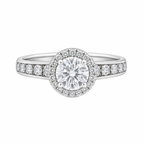 Sterling Silver 1.2CT Moissanite Engagement Ring