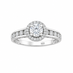 Sterling Silver 1.2CT Moissanite Engagement Ring