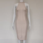 HQBORY Sexy sleeveless Vintage Black Bandage Dress Summer Women Slim Runway White Dress Bodycon Tank Turtleneck XL Vestido