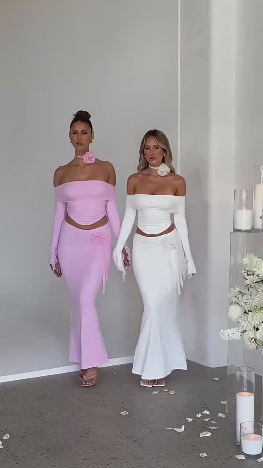 TARUXY Flower Bodycon Skirt Sets Women Slim Sexy Backless Lace Up Tops Women's Party Elegant Dress 2 Piece Womens Suits Outfits