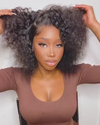 Curly Wigs Bob Wigs Curly Lace Front Human Hair Wigs 100% Bob Hair Wig Human Hair Short Wig 4x4 Closure Human Hair Wig Kinky