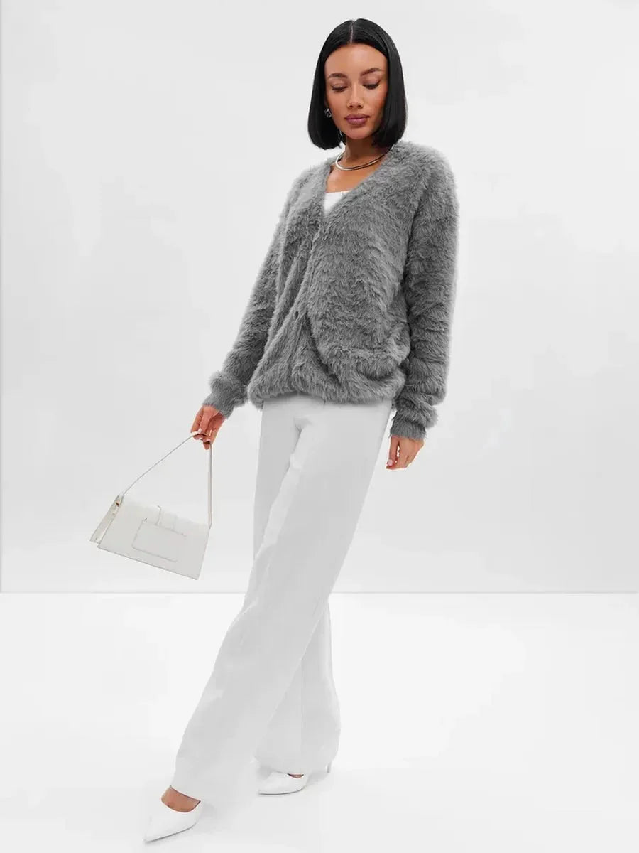 Cozy Priya Loose V-neck Sweater - Fall Essential Main image