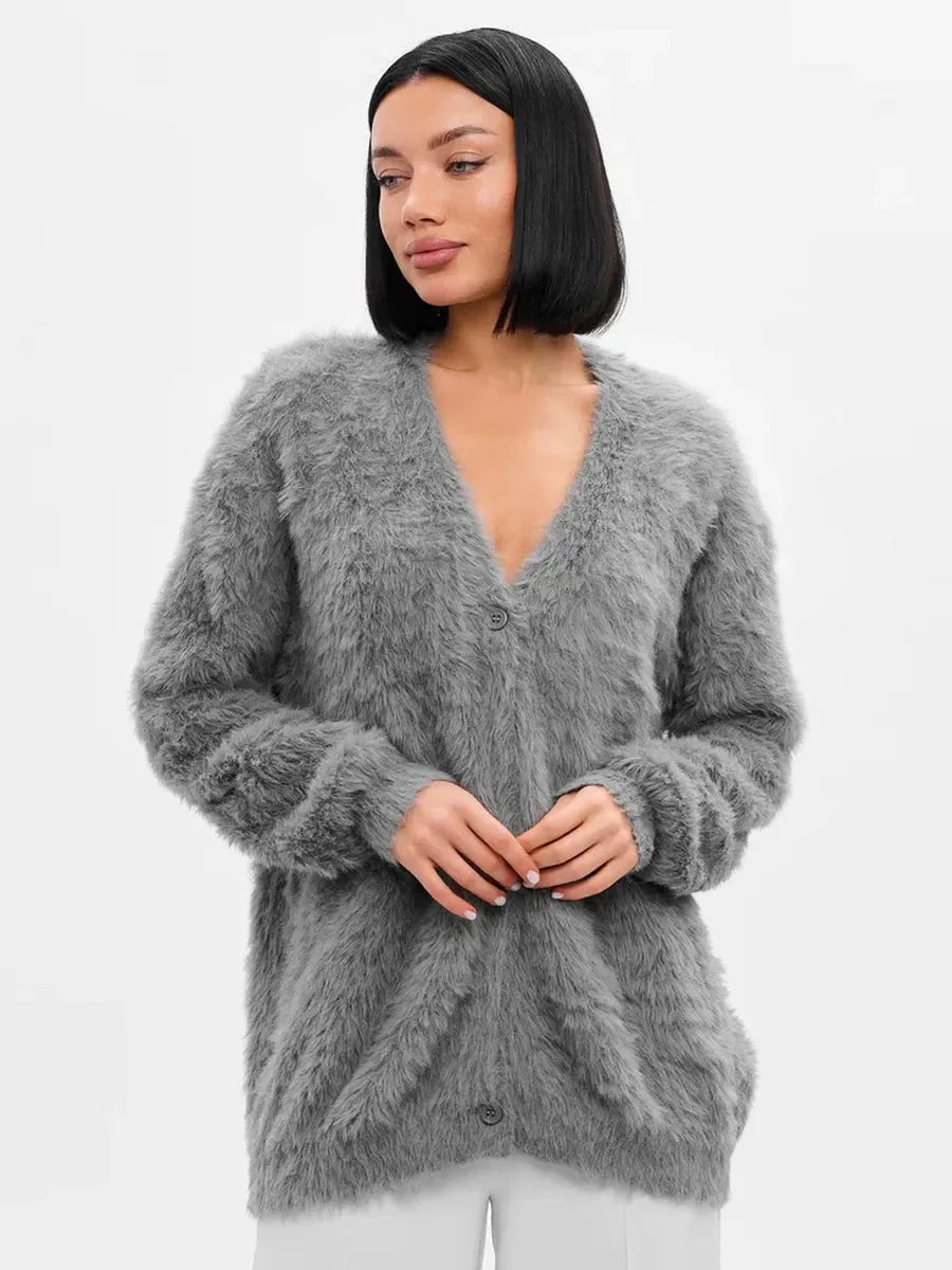 Cozy Priya Loose V-neck Sweater - Fall Essential Secondary image