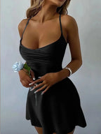 Sadao Lace Up A-Line Short Dress for Effortless Style