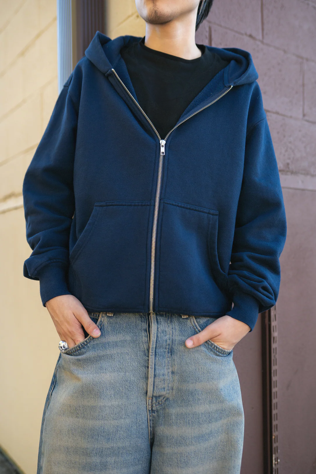 Garment Dye Zip Up Fleece Main image